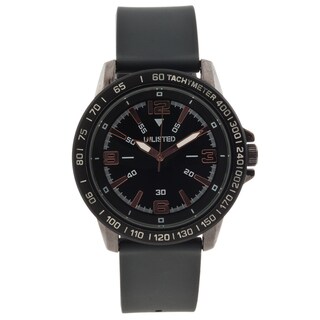 Unlisted by Kenneth Cole Men's Black Dial Silicone Strap Watch