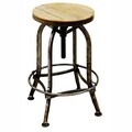 Rug Collective Euro Natural Pinewood/ Iron Bar Stool