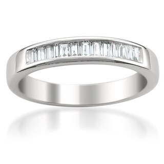 14k White Gold 1/2ct TDW Diamond Wedding Band (G-H, VS1-VS2)