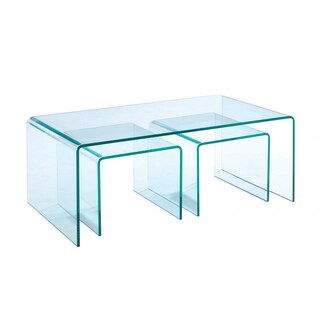 Lumeno Glass Rectangular Cocktail Table
