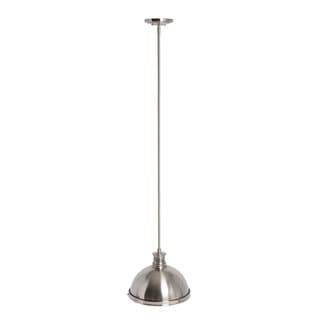 Pratt Street Metal 2-light Brushed Nickel Pendant with Glass Diffuser
