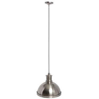 Pratt Street Metal 3-light Brushed Nickel Pendant with Glass Diffuser