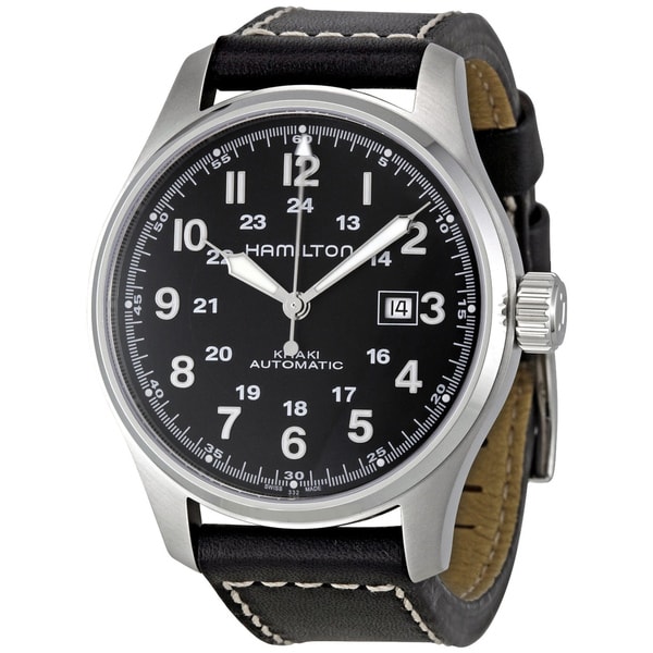 Hamilton Men39;s 39;Khaki Field Automatic39; Black Dial Watch  1538993