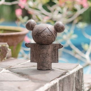 Hot Deal Volcanic Stone Open Heart Kokeshi Doll Statuette (Indonesia)