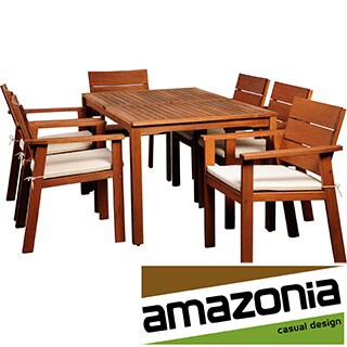 Buy Online Albany 7-piece Eucalyptus Wood Patio Dining Set