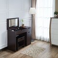 Laurel Multi-Storage Vanity Table with Mirror and Stool