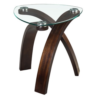 'Allure' Modern Glass-top Arch Legged Table
