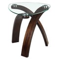 'Allure' Modern Glass-top Arch Legged Table
