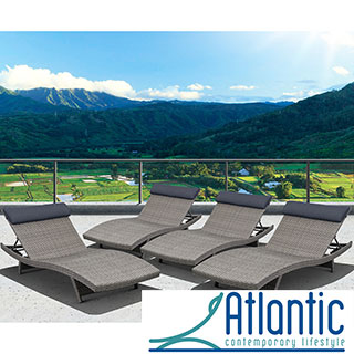 For sale Mykonos 4 Piece Grey Deluxe Loungers