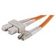 QVS 2-Meter LC to SC Multimode Fiber Duplex Patch Cord
