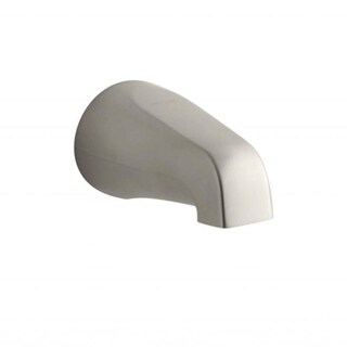 Kohler Coralais Non-diverter Vibrant Brushed Nickel Bath Spout with Slip-fit Connection-Image