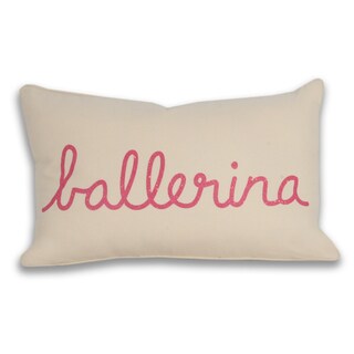 Thro Ballerina Glitter Print 12x20 Decorative Throw Pillow