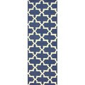 Rug Collective Handmade Flatweave Lattice Blue Wool Runner (2'6 x 8')