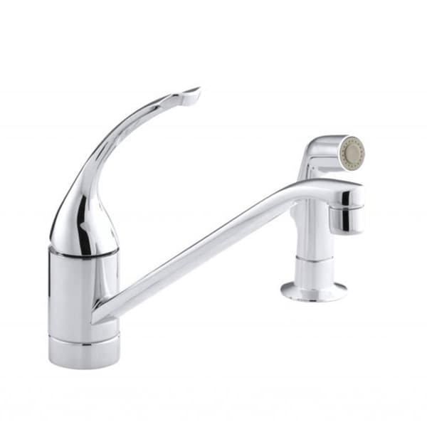 Coralais Single-control Polished Chrome Kitchen Sink Faucet