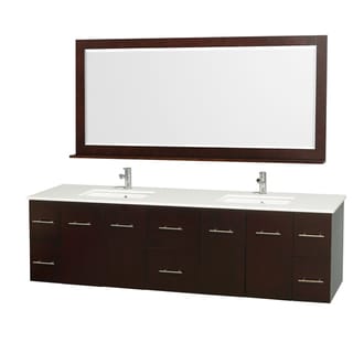 Wyndham Collection Espresso 80-inch Double Bathroom Vanity Set
