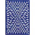 Handmade Blue Blended Wool Rug (8' x 10')