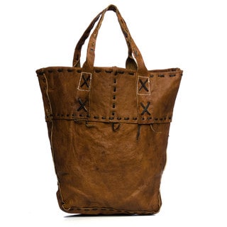 Brown Leather Tote Bag (Nepal)