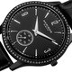 Akribos XXIV Men's Black Dial Crystal-accented Watch