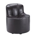 Bridgeport Ergonomic Contour Espresso Faux Leather Swivel Modern Accent Chair