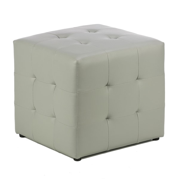 Cortesi Home Apollo Steel Grey Cube Ottoman Overstock Shopping Great Deals on Cortesi Home