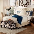 Sarajevo Grey Linen Tufted Platform Bed