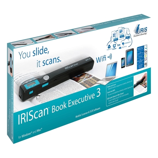 I.R.I.S IRIScan Book 3 Executive Handheld Scanner - 900 dpi Optical
