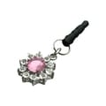 BasAcc Pink Flower Gem Dust Cap for Cell Phone