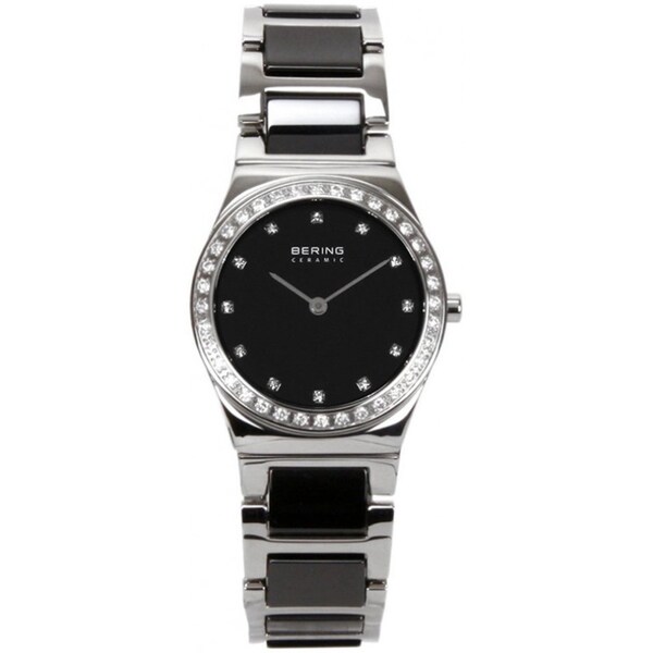 Bering Women's Crystal-accented Black Dial Watch