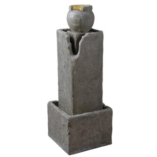 ---> Blacksburg 37-inch Lighted Outdoor Fountain