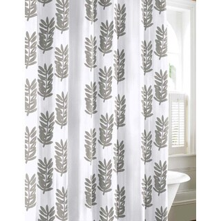 CIty Scene Paloma Leaf Cotton Shower Curtain