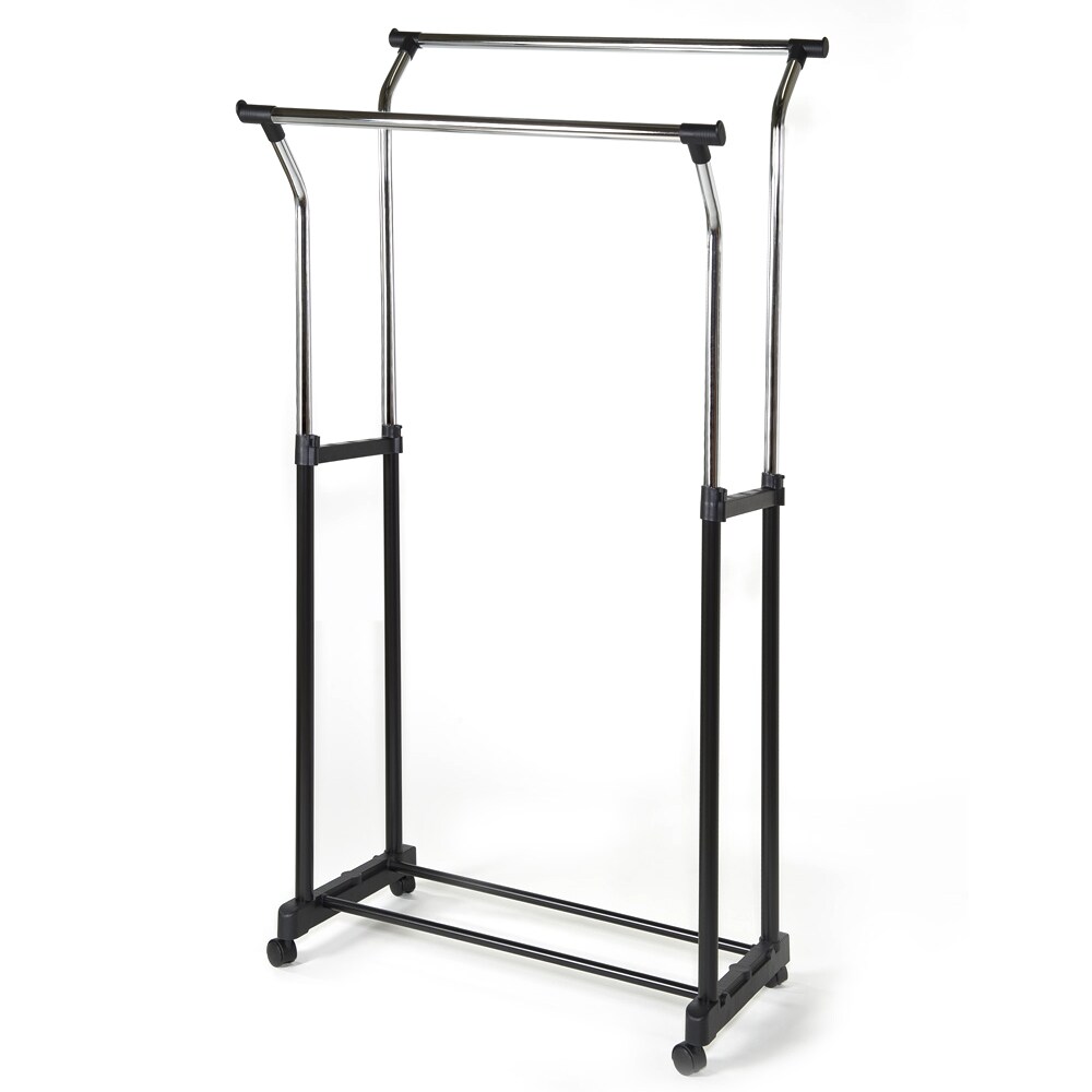 Storage Basics Adjustable Double Garment Rack Overstock Shopping