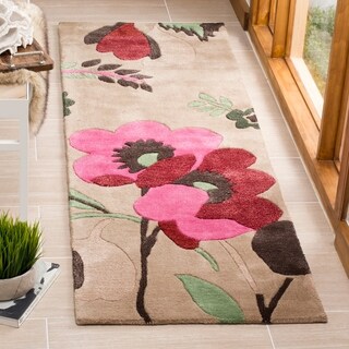 Safavieh Handmade Bella Sand/ Multi Wool Rug (2'3 x 7')