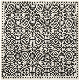 Safavieh Handmade Cambridge Moroccan Black Wool Rug (8' Square)