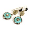 Sweet Romance Turquoise Disk Earrings