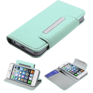 BasAcc Green Book-Style Premium MyJacket Wallet For Apple iPhone 5