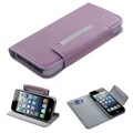 BasAcc Purple Book-Style Premium MyJacket Wallet For Apple iPhone 5