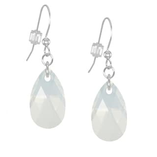 Jewelry by Dawn Sterling Silver White Opal Crystal Pear Earrings