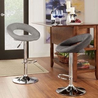 Huge Selection TRIBECCA HOME Clover Adjustable Swivel Barstools (Set of 2)