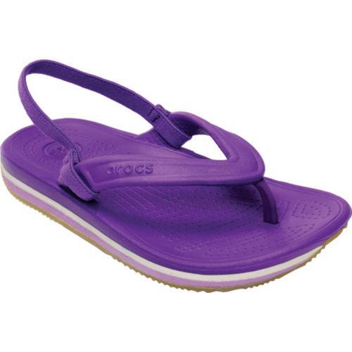 Children's Crocs Retro Flip-Flop Neon PurpleIris - Overstock Shopping ...