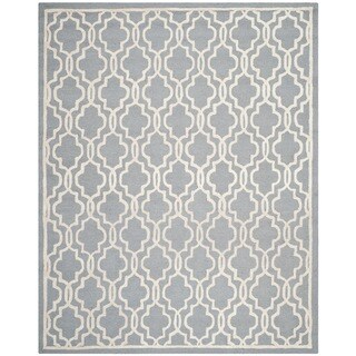 Buy Cheap Safavieh Handmade Moroccan Cambridge Silver/ Ivory Wool Rug (10' x 14')