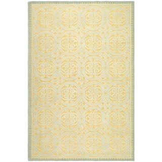 --->  Safavieh Handmade Moroccan Cambridge Blue/ Gold Wool Rug (11' x 15')