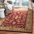 Safavieh Hand-made Heritage Red/ Gold Wool Rug (6' x 9')