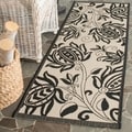 Safavieh Indoor/ Outdoor Courtyard Sand/ Black Rug (2'4 x 12')