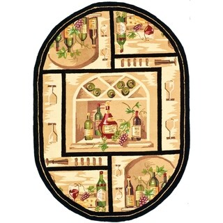 Safavieh Hand-made Chelsea Gold Wool Rug (4'6 x 6'6 Oval)