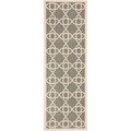 Safavieh Indoor/ Outdoor Courtyard Grey/ Beige Rug (2'3 x 14')