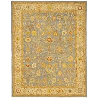 Buy Online Safavieh Hand-made Antiquity Blue/ Ivory Wool Rug (11' x 15')
