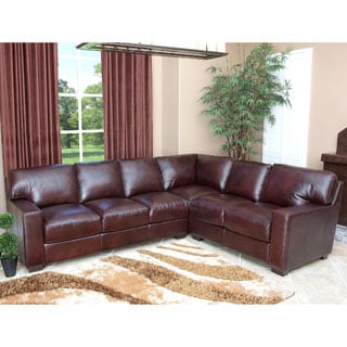 Buy  Abbyson Living Havana Premium Hand Rubbed Leather Sectional Sofa