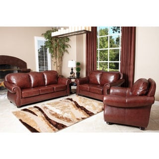 Buy  Abbyson Living Houston Semi-Aniline Leather Sofa, Loveseat and Armchair