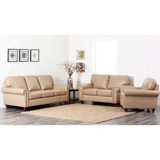 Great Prices Abbyson Living Parker Premium Top Grain Leather Sofa Set