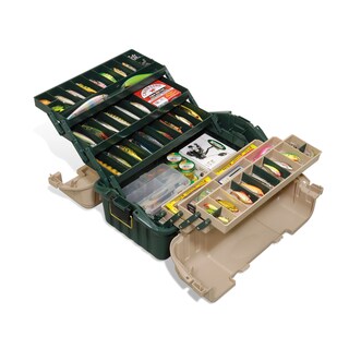 Plano Hip Roof Box 6-Tray Green/Sand